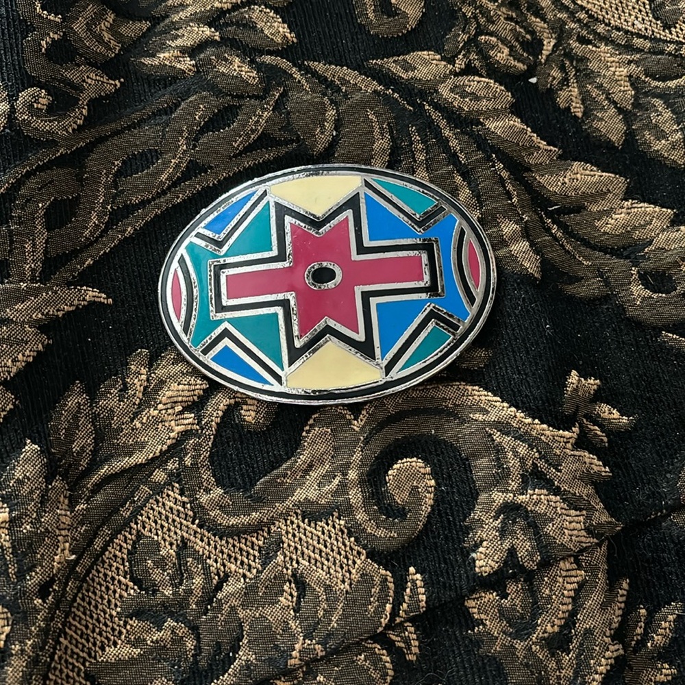 Belt Buckle Native Art Aztec Aztecan Mayan South America Tribal